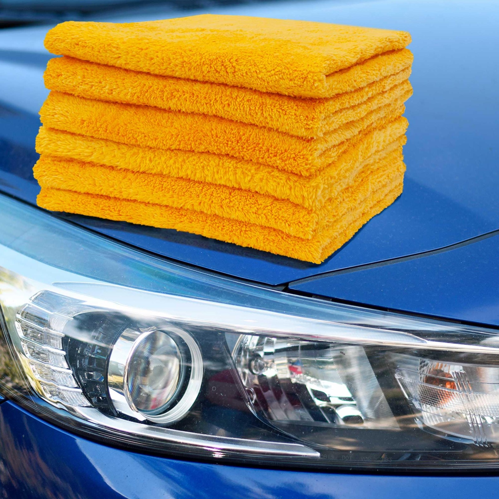 Extra Absorbent Ultra Plush 500GSM Edgeless Microfiber Towels 16×16 Inch 6-