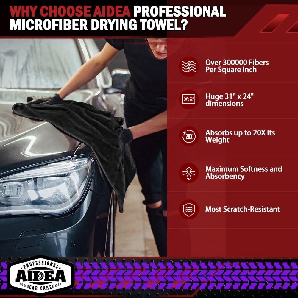 Professional-Grade Car Drying Towels 2PK – Soft, Durable, and Multi-Purpose
