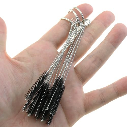 MEETOOT 15-Piece 4-Inch Nylon Tube Brush Set, Straw Cleaning Brush, Carburetor