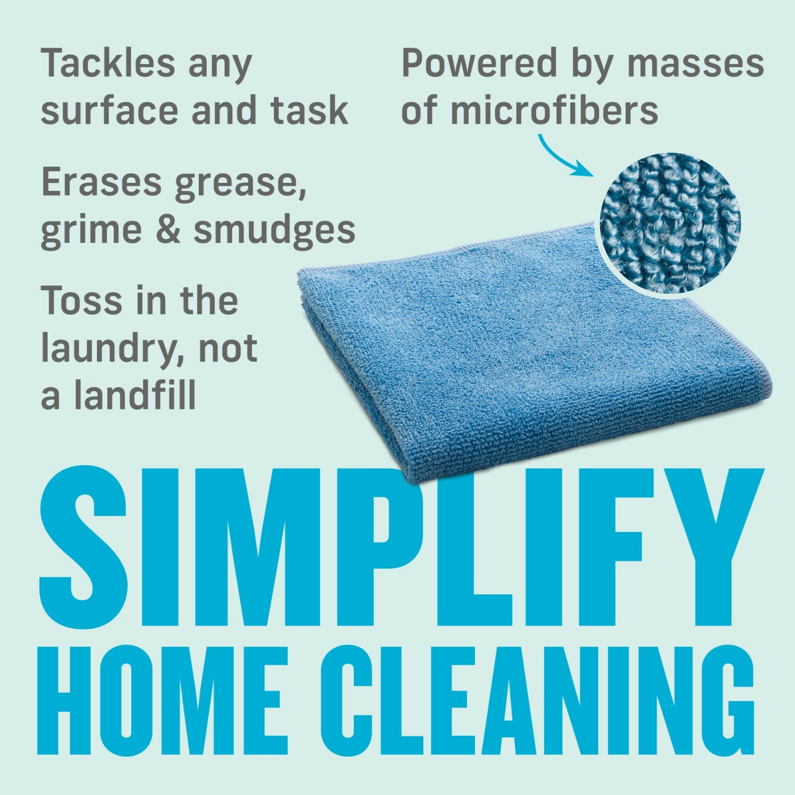 E-Cloth General Purpose Cleaning Cloth, Premium Microfiber Cleaning Cloth 4-Pack