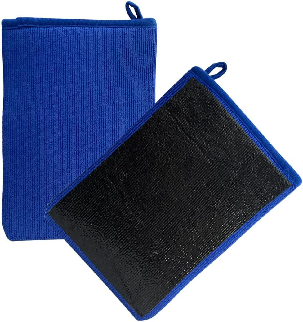2PCS Car Clay Mitts Microfiber Fine & Medium Grade Magic Detailing Gloves