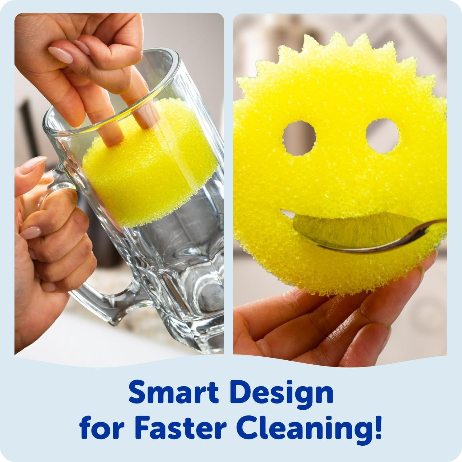 Exclusive Colors Scrub Daddy 3 Count Set – Scratch-Free, Odor Resistant Sponges