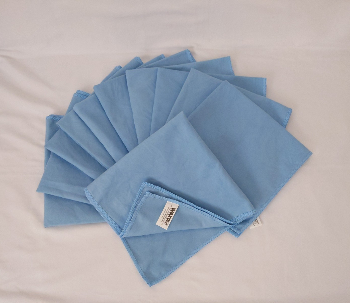 Waxie Blue Microfiber Suede Window Cloth 11 Pcs 16″ X 16″ 770410 Square