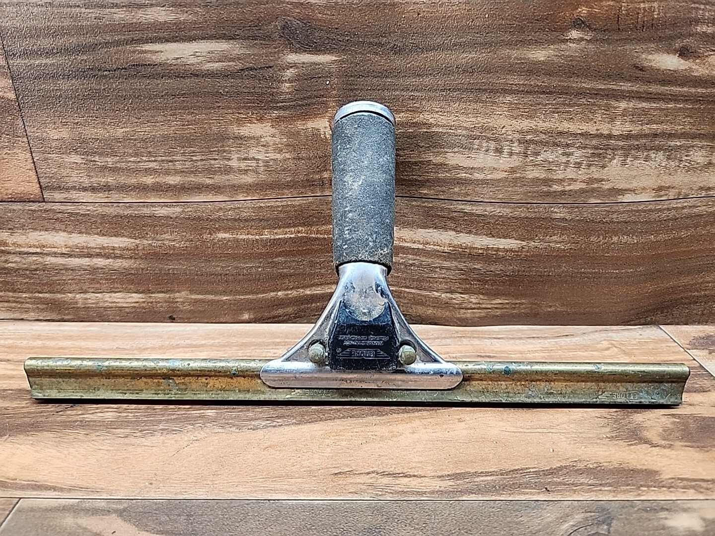 ETTORE Chrome and Brass Master Squeegee Made in USA 11 1/2″ Window Cleaning