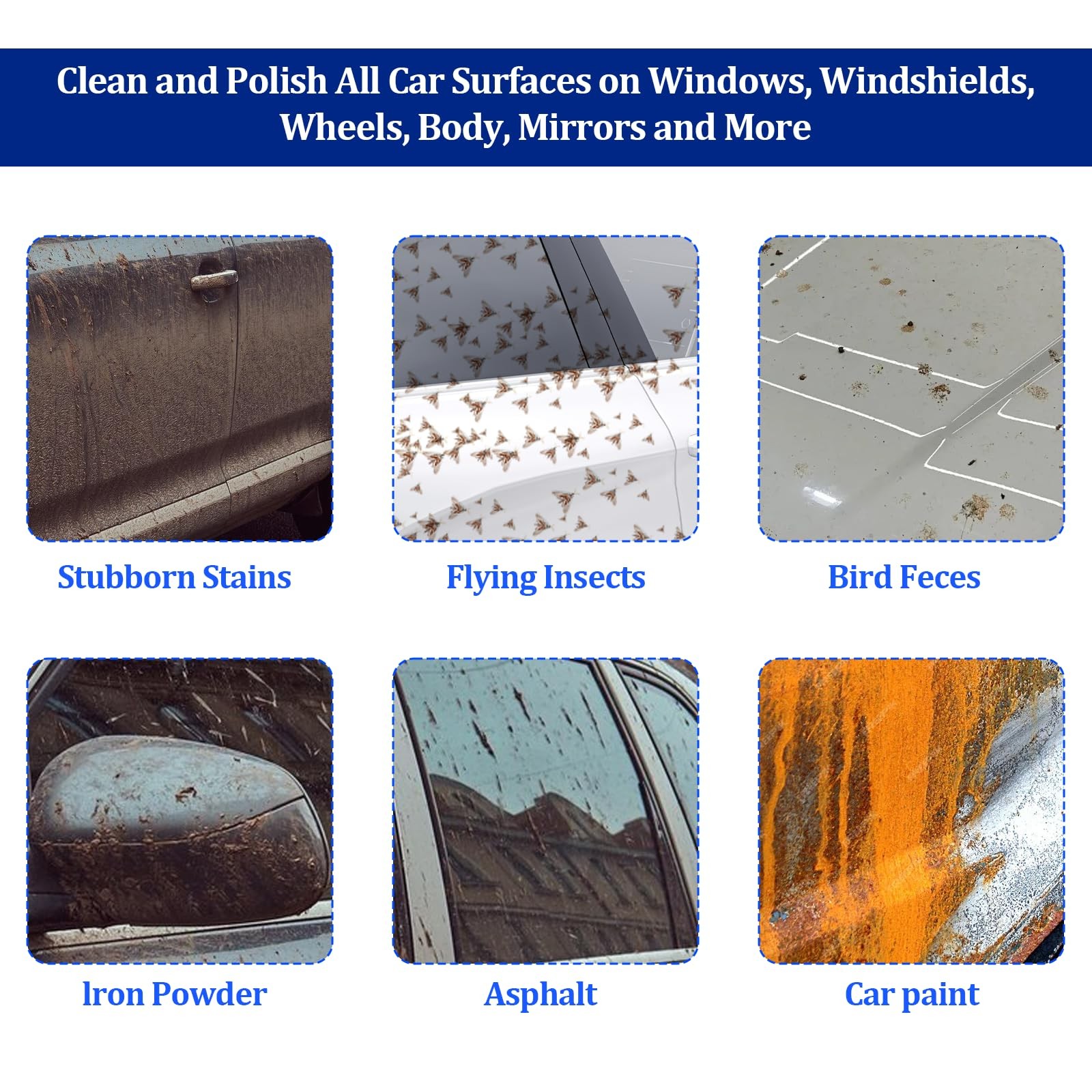 Clay Mitt – Auto Detailing Microfiber Clay Bar, Medium Grade, Blue