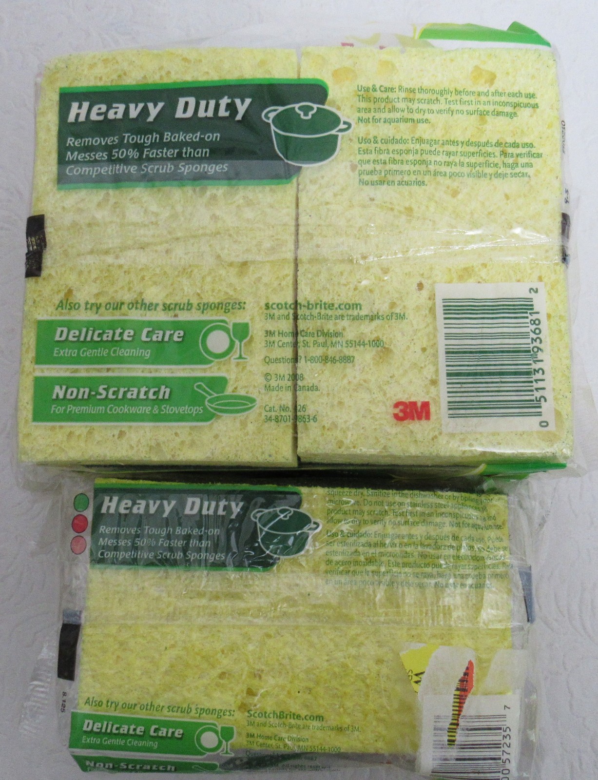 Scotch-Brite Scrub Sponges Heavy Duty 9 Count 4.5″ x 2.7″ x 0.6″ Non-Scratch