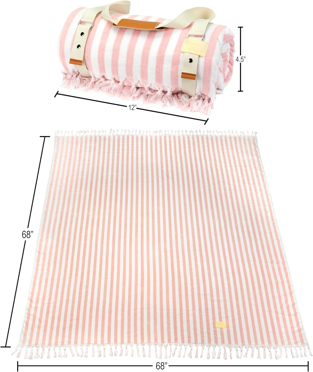 Tuscany Towel – Extra Large Beach Towel with Terry Cloth & Luxury Velour | Long