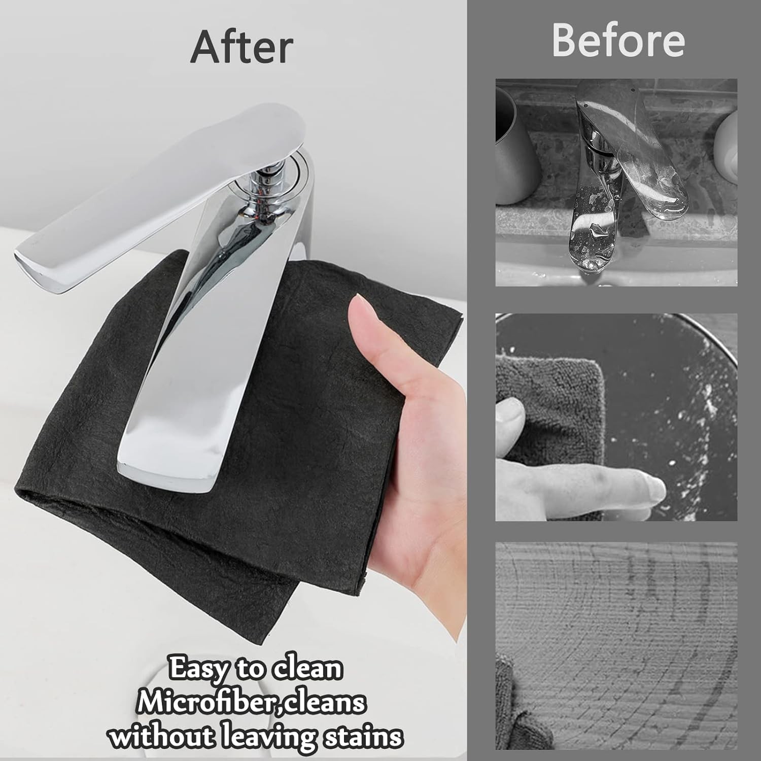 5/20x Thickened Magic Cleaning Cloth, Microfiber Cloth Reusable,Lint Free Cloth