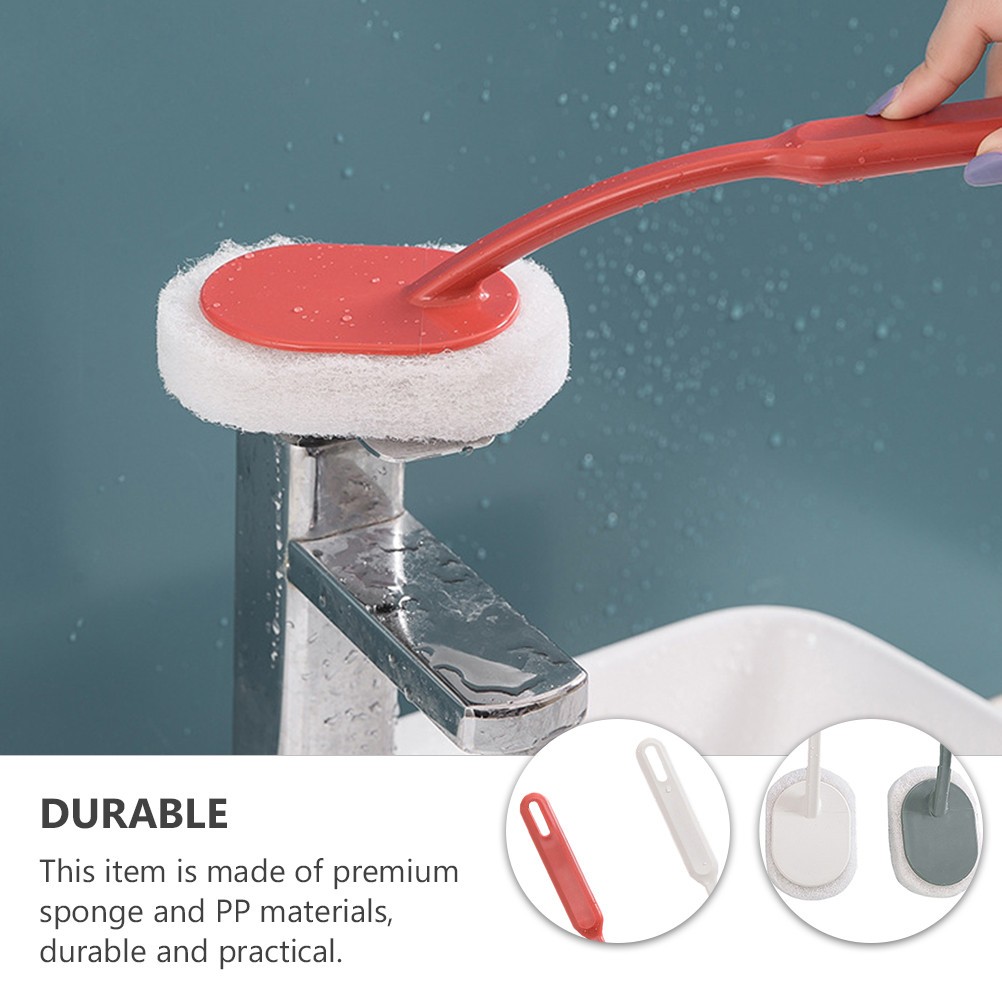 3Pcs Sponge Brush Cleaning Scrubber for Kitchen Use Assorted Colors