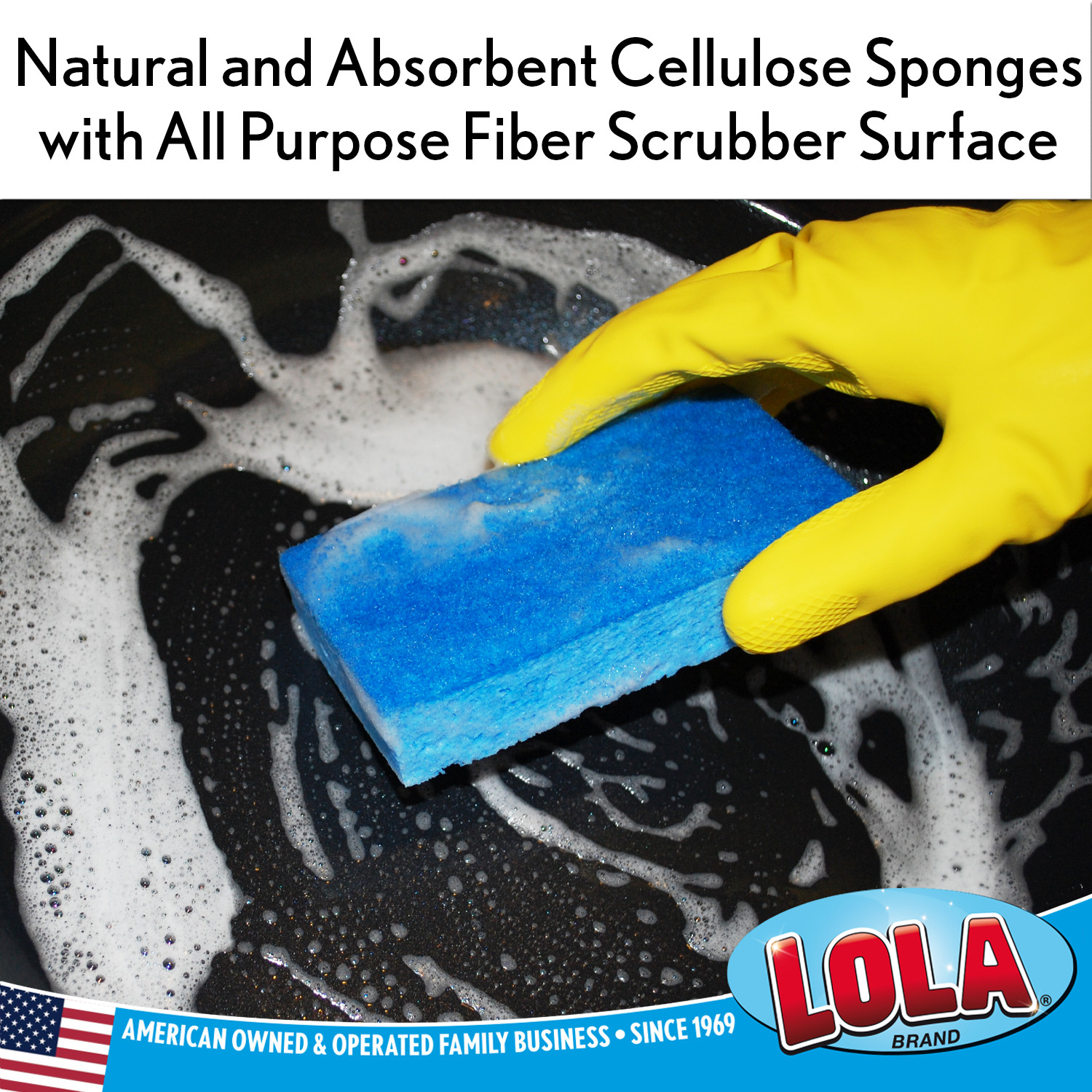 Natural Cellulose Scrub Sponges 24 Pk – All Purpose Sustainable Dishwasher Safe