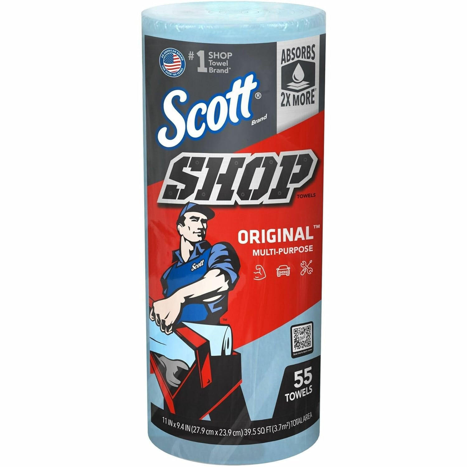 Scott Shop Rolls towels Blue Original Multi Purpose Paper 55 Sheets ROLL 1