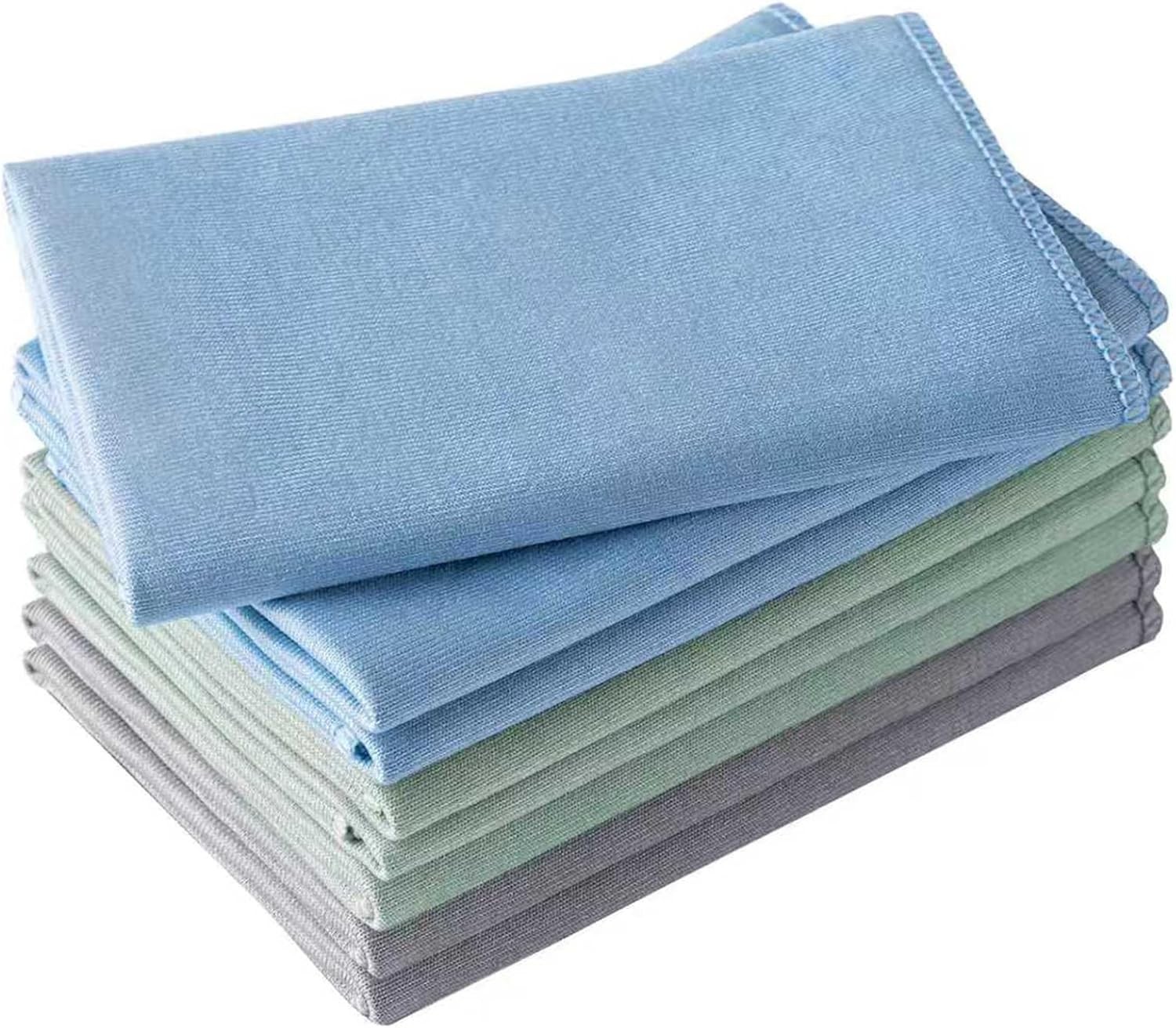Microfiber Glass Cleaning Cloth 8 Pack 16 Inch X 12 Inch Lint Free Quickly Clean