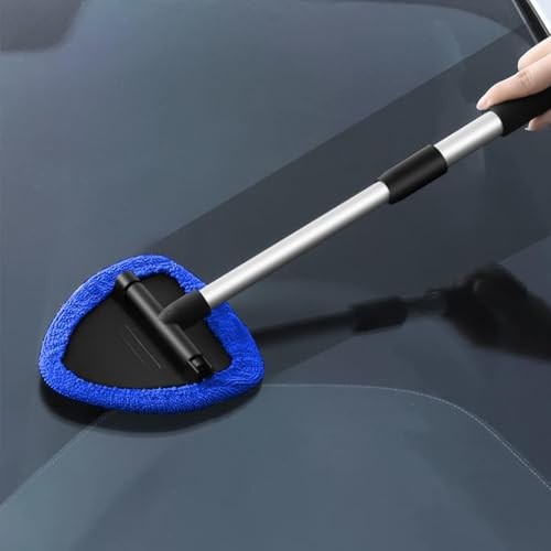 Car Windshield Cleaning Tool, Automotive Window Cleaner with 4 Reusable Blue