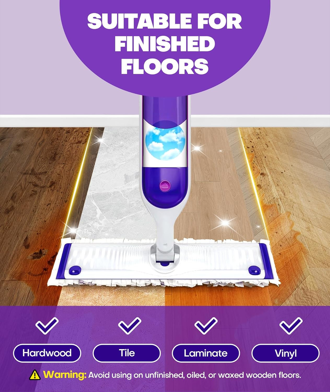 5X Cleaning Power Mop Refills for Swiffer Power Mop, 500+ Strips Multi-Surface