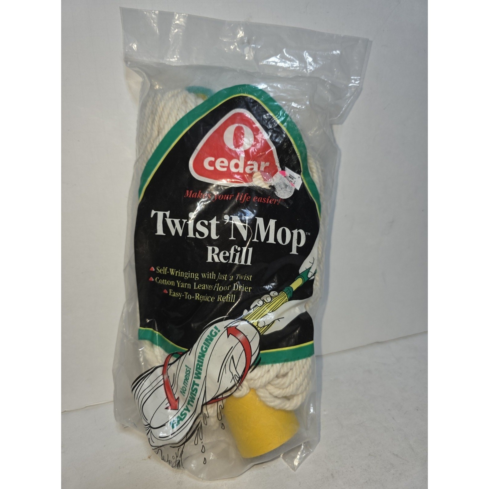 O Cedar Twist N Mop plus Refill Replacement Cotton Twist Mop New Sealed White