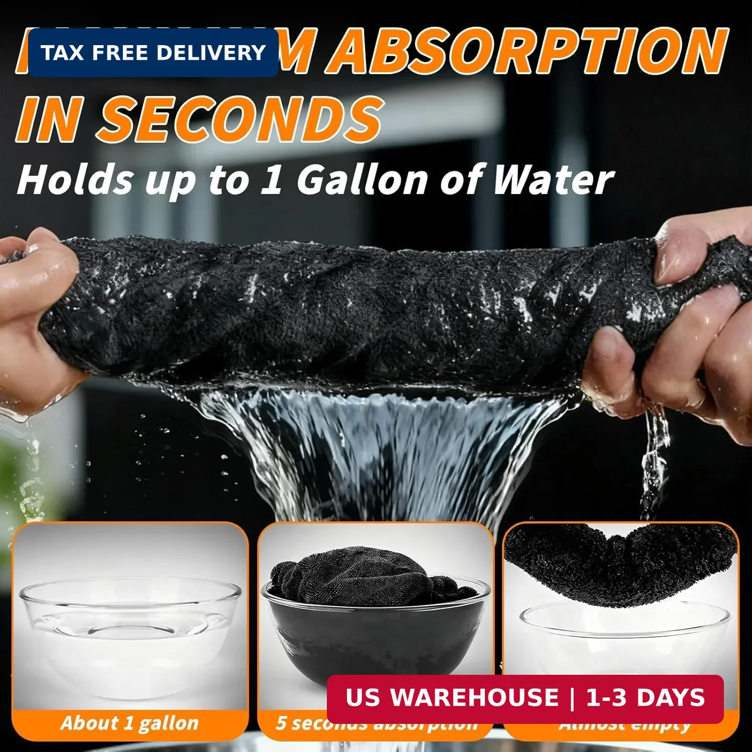 8 PCS Microfiber Towels for Cars 36×24 Inch Microfiber Cleaning Cloths Bulk Soft