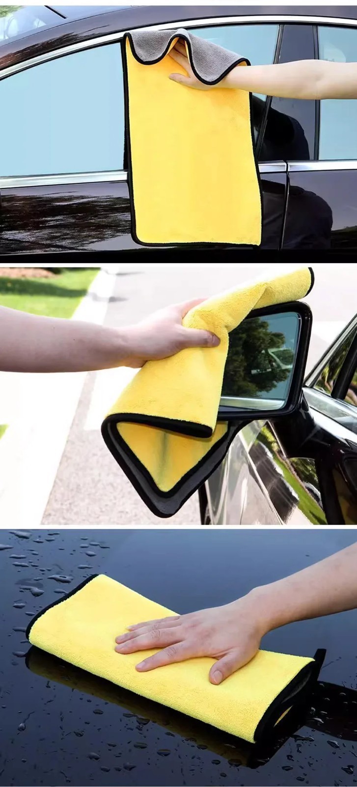 3/5/10Pcs Microfiber Cleaning Cloth Car Wash Towel Drying Rag Car Polishing