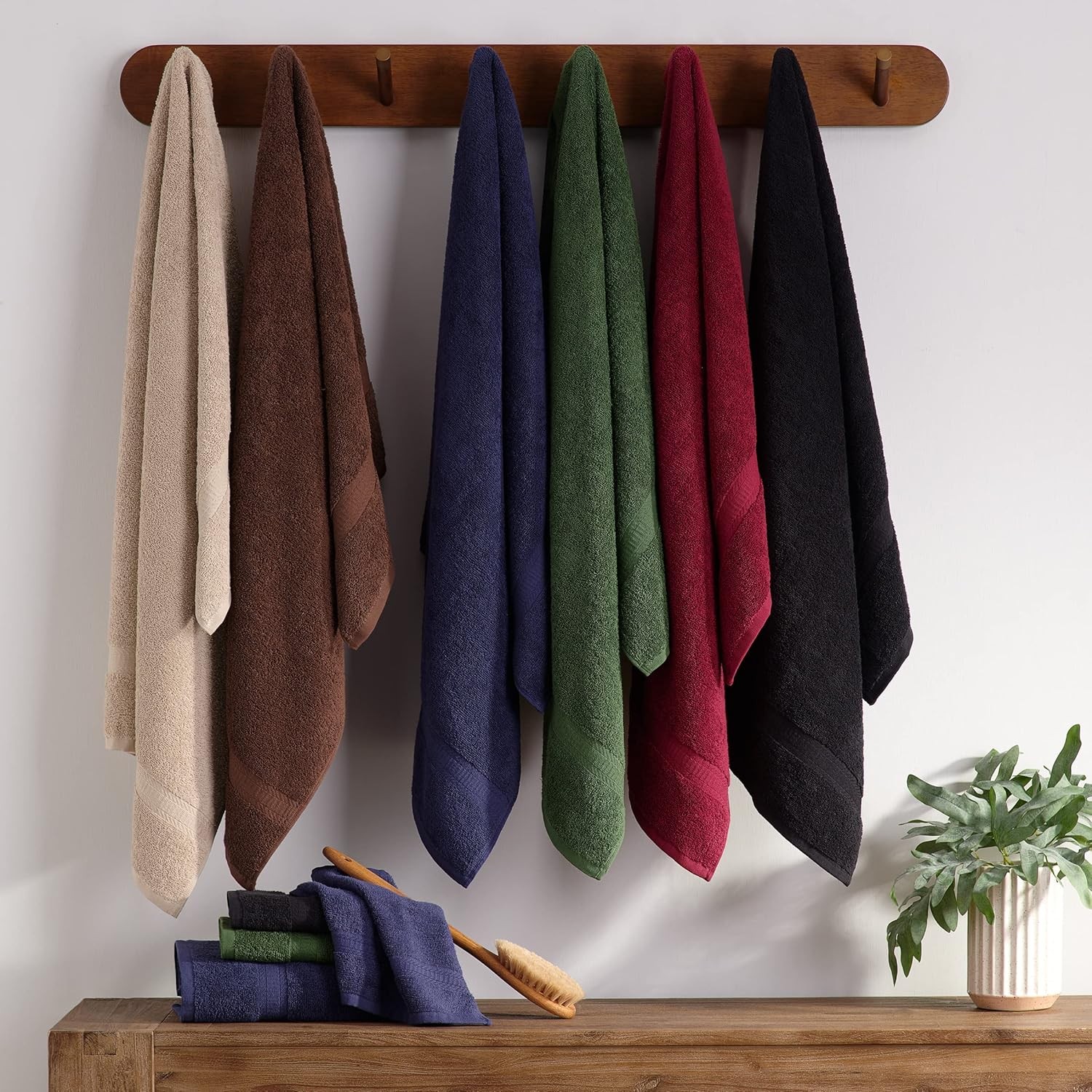 Arkwright True Color Solid Bath Towels – Soft 100% Cotton Bathroom Towel Set of