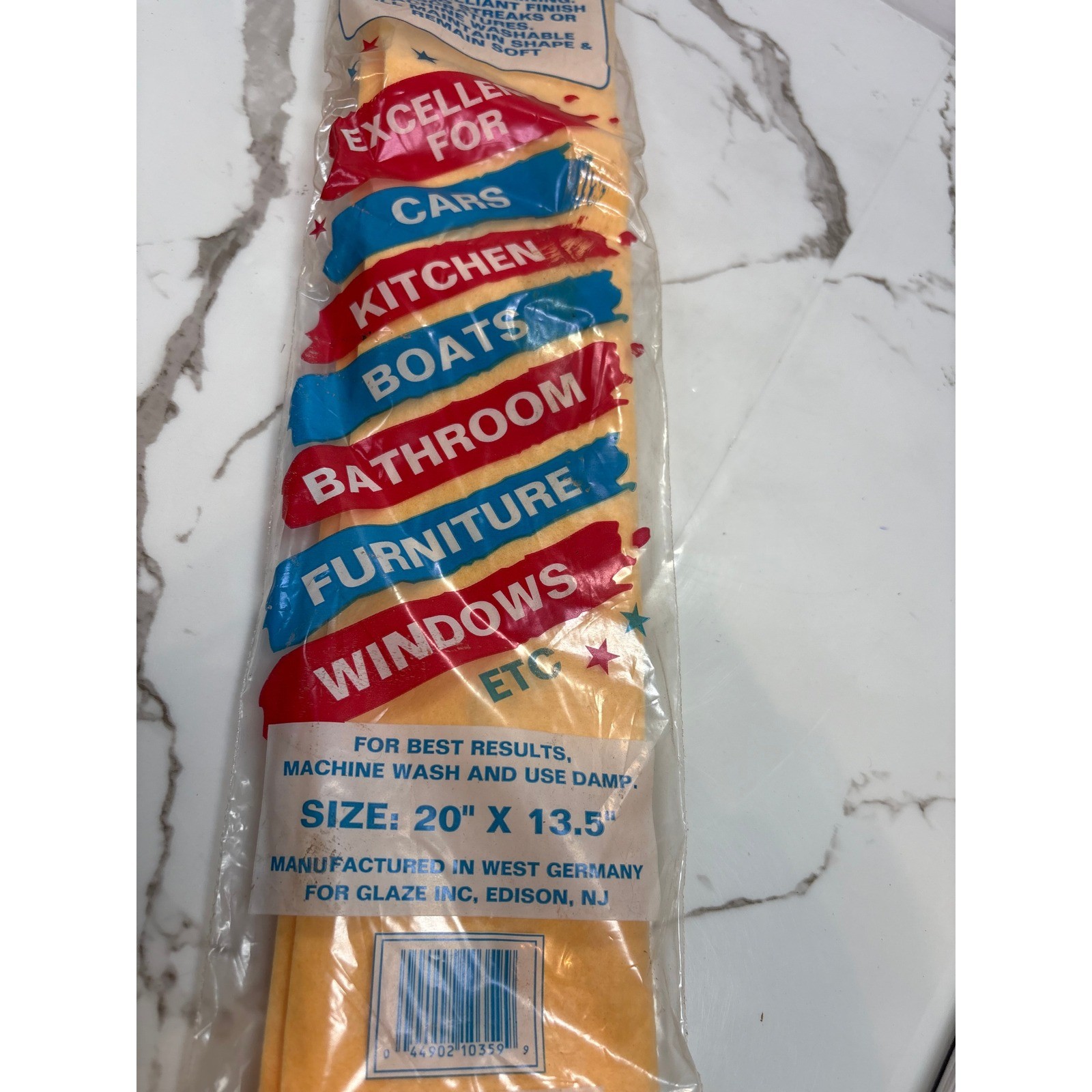 Vintage As Seen On TV Man Made Shammy Cleaning Cloth West Germany 20×13.5