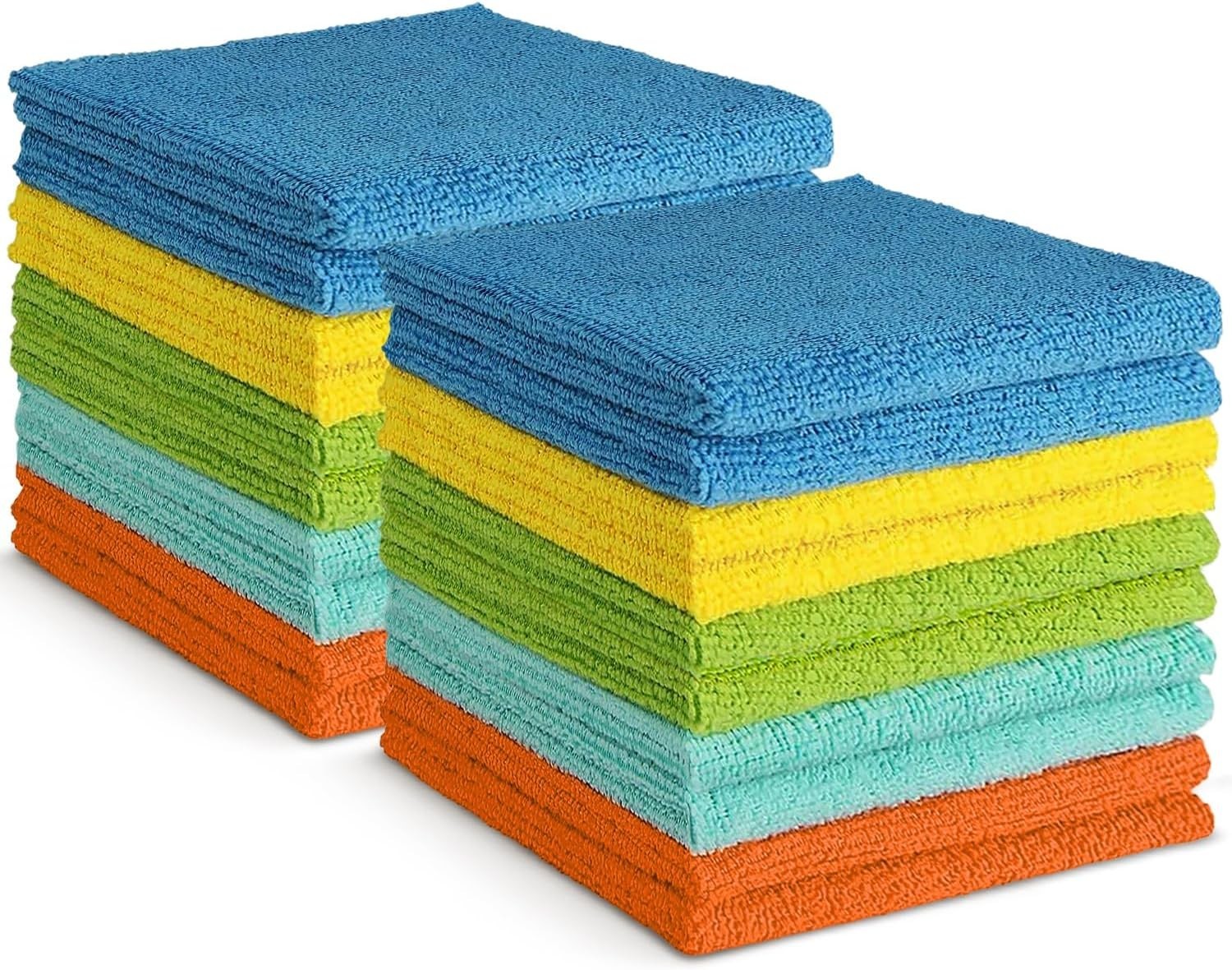 Ultra-Soft & Absorbent Microfiber Towels – 12×12, Multi-Purpose Cleaning Cloths