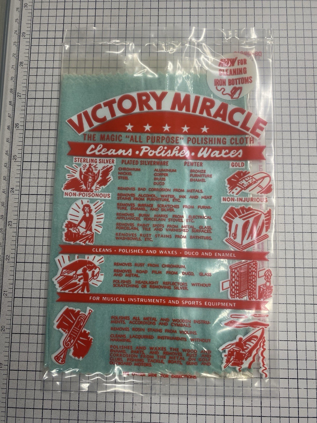 Victory Miracle Magic All Purpose Polishing Cloth Vtg NOS Cleans Polishes Waxes