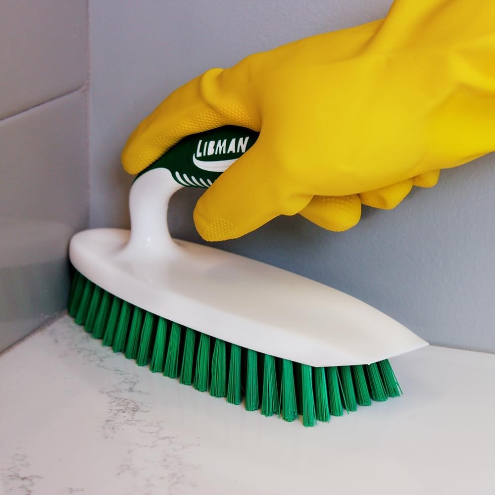 Libman Easy Grip Scrub Brush | Cleaning Brush | Bathroom Scrubber | Carpet Brush