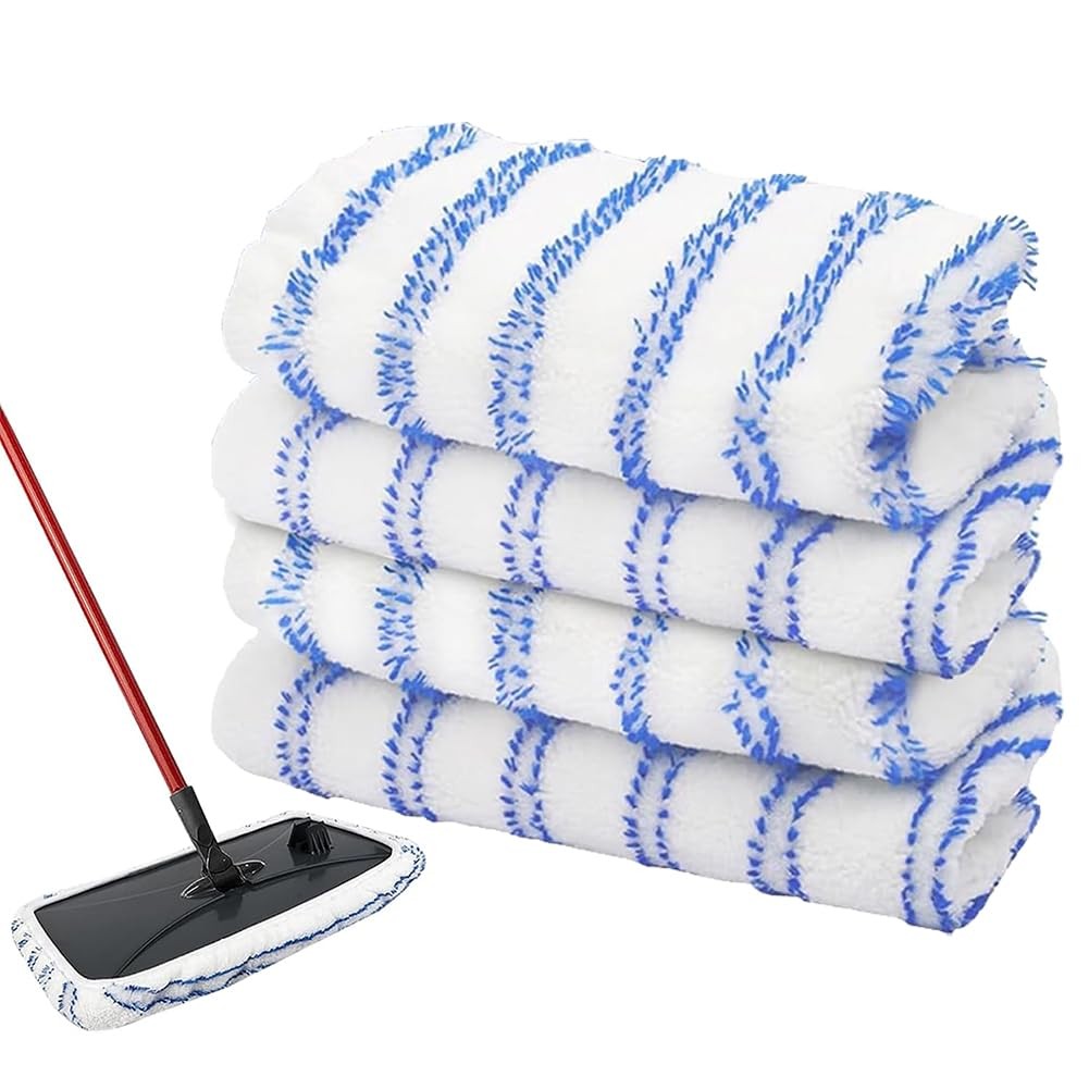 4 PCS Microfiber Mop Head Refill Compatible With Cedar 15×8 Inch Wet Dry