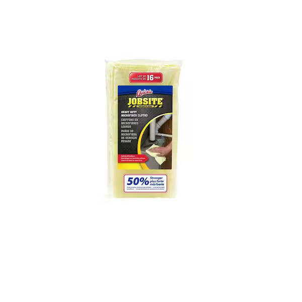 Heavy-Duty Microfiber Cleaning Cloths 16-Pack for Home & Jobsite