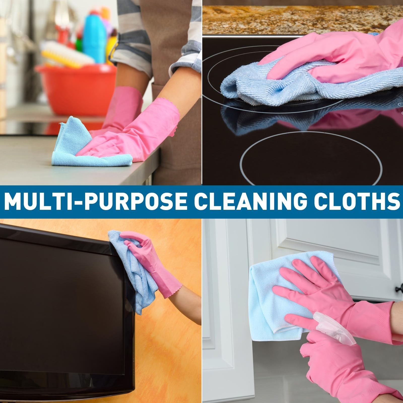 400 Pack Microfiber Cleaning Towels – Assorted Colors, Car Detailing Rags, 11.5x