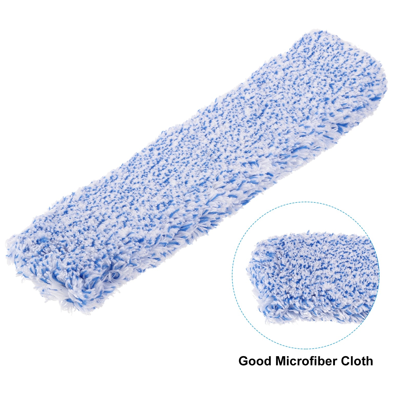 2 pcs replacement head for microfiber window washer 25 cm blue