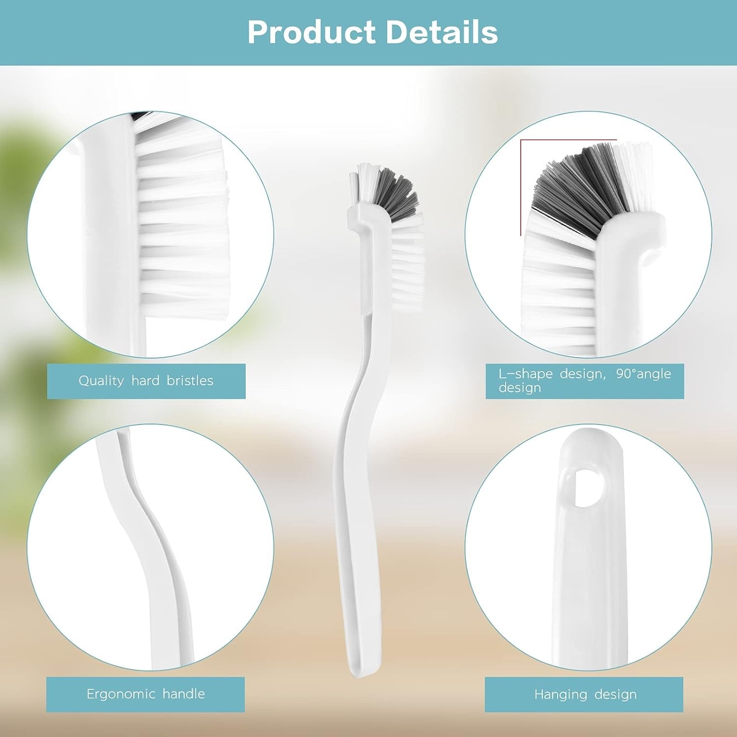8 Pcs Dish Brush Bottle Bathroom Scrub Brushes Kitchen Cleaning Brush Right A…
