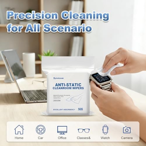 Anti-Static Microfiber Wipes 4×4 400 Pcs Lint Free Reusable Cloths