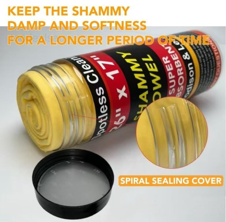 Premium Shammy Cloth for Car Drying – 2pk(26”x17”) – Super 2 Pack, Yellow