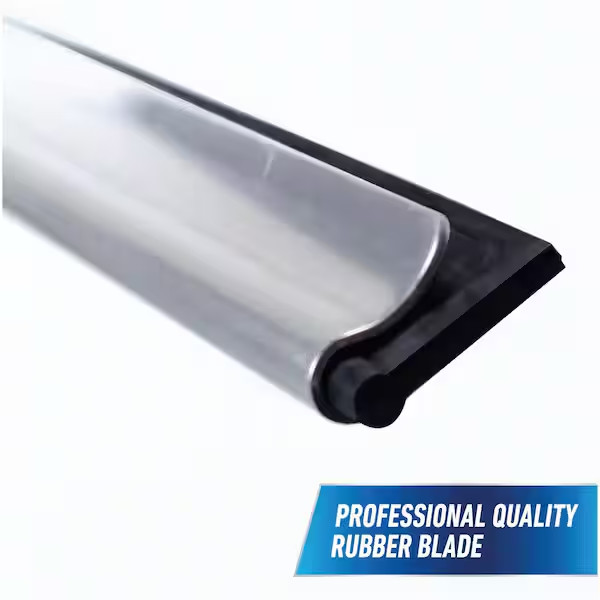 16 Inch Professional Window Squeegee Stainless Steel w Bonus Rubber Blade