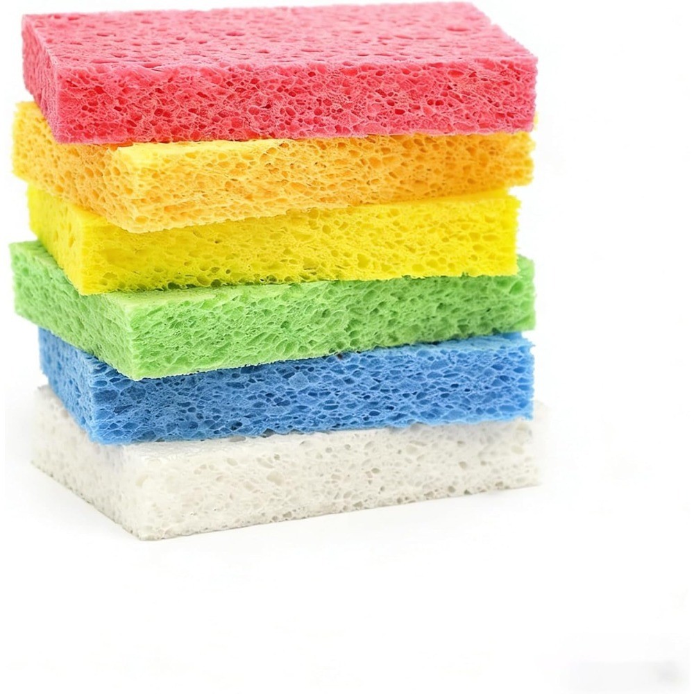 Cellulose Sponges,Heavy Duty Scrub Kitchen Sponge No Scratching, Up Eco DIY