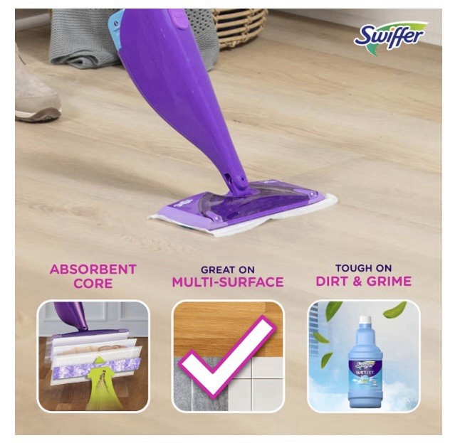 Swiffer WetJet Hardwood Floor Cleaner Refill Pads, 24 Count, Multi-Surface