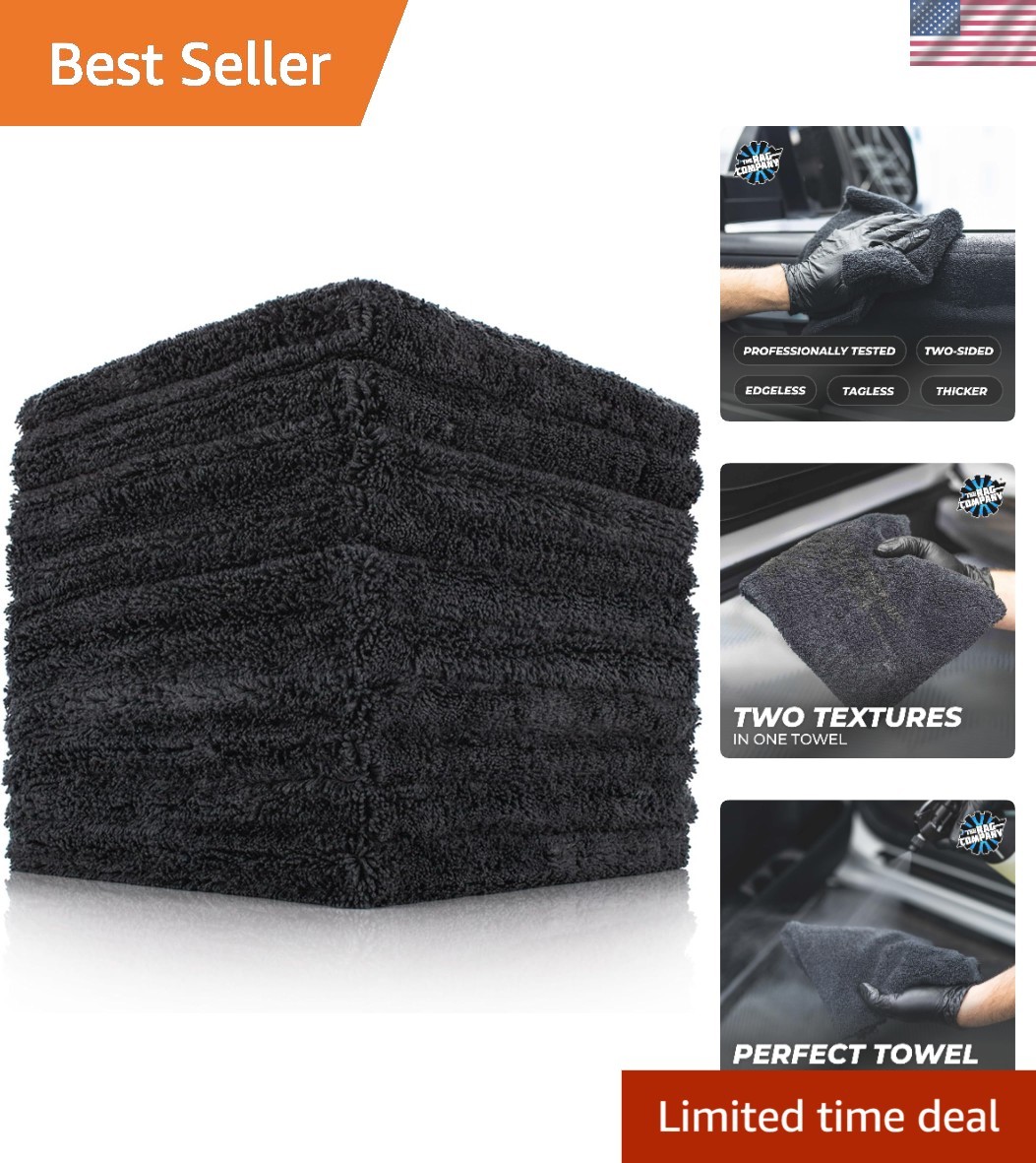 Professional 10-Pack Edgeless Microfiber Towels for Ultimate Car Care – 16×16