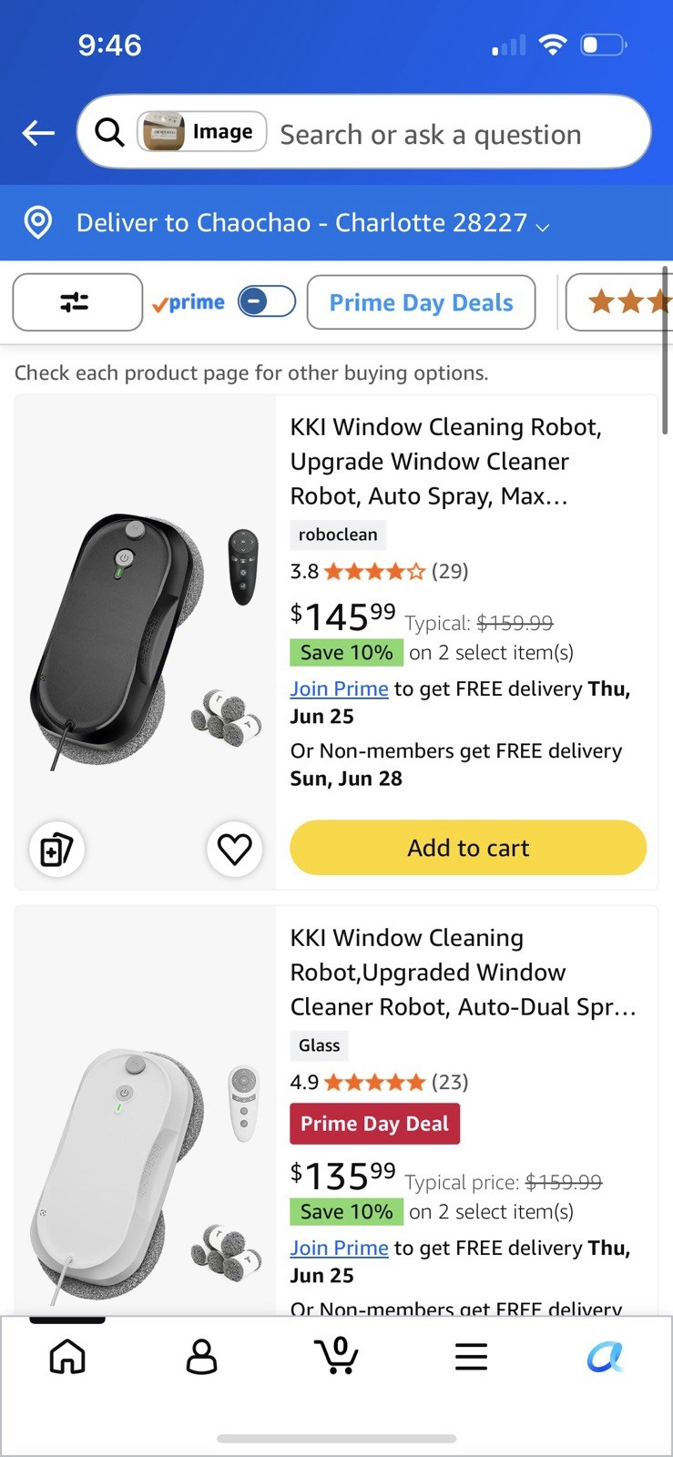X2 Window Cleaning Robot Ultrasonic Water Spray Corded Electric 2 Pack