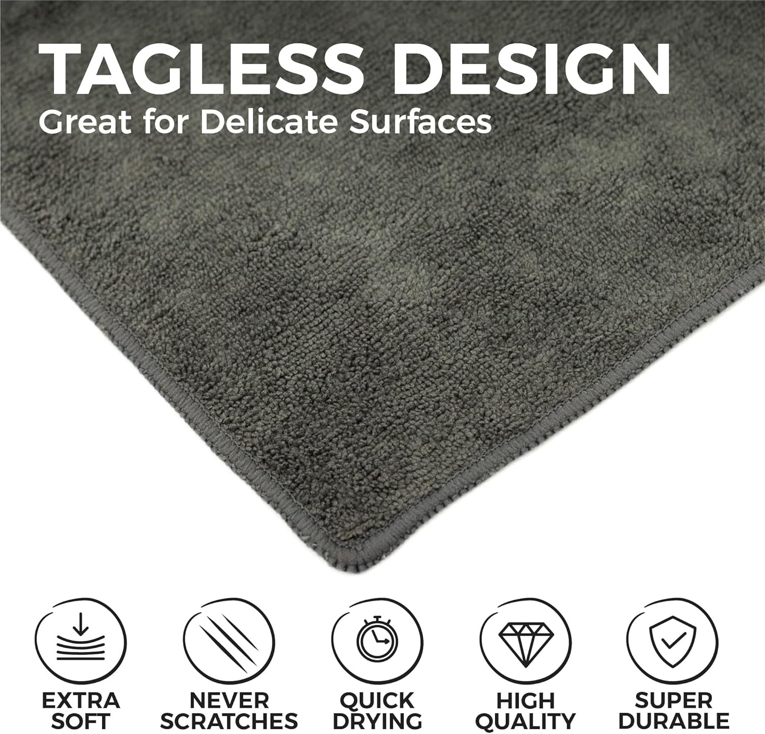 – All-Purpose Microfiber Terry Cleaning Towels – Commercial Grade, Highly Absorb