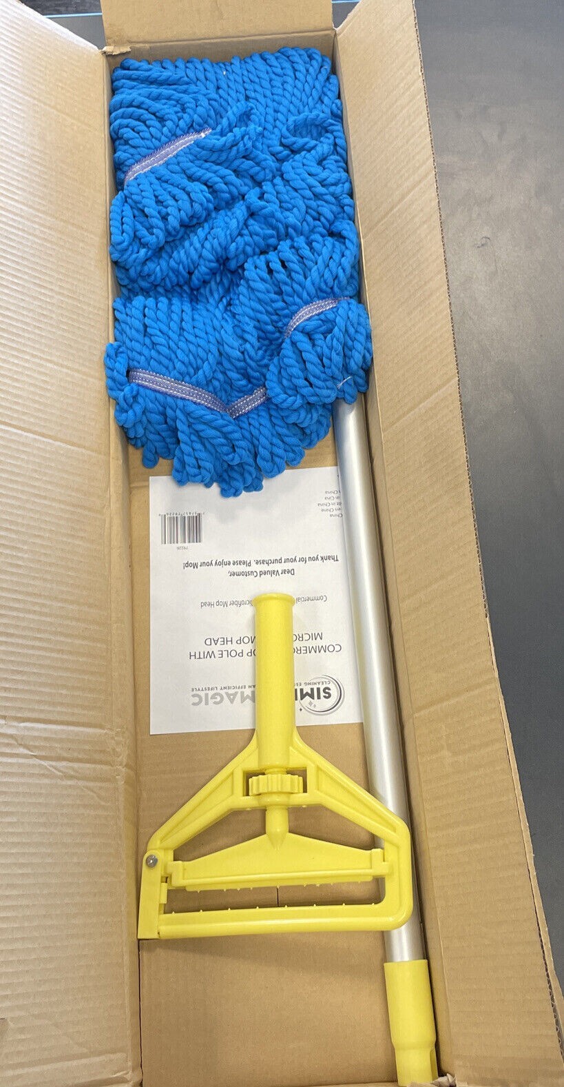 Simpli-Magic Antimicrobial Commercial Microfiber Looped Mop with Extendable Pole