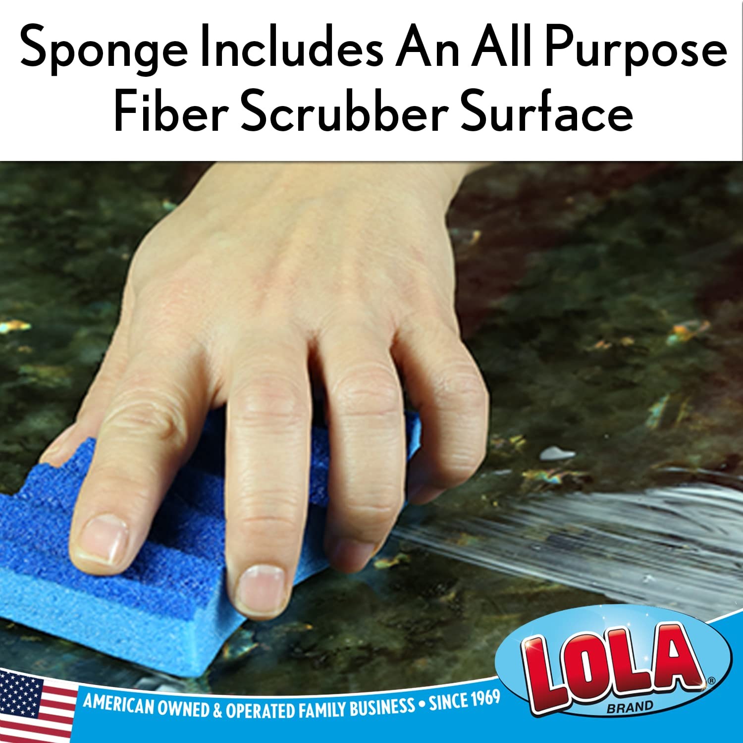 LOLA All Purpose Scrub Sponge, 24 Pack, Made in USA Scrub Sponge- Superior Te…