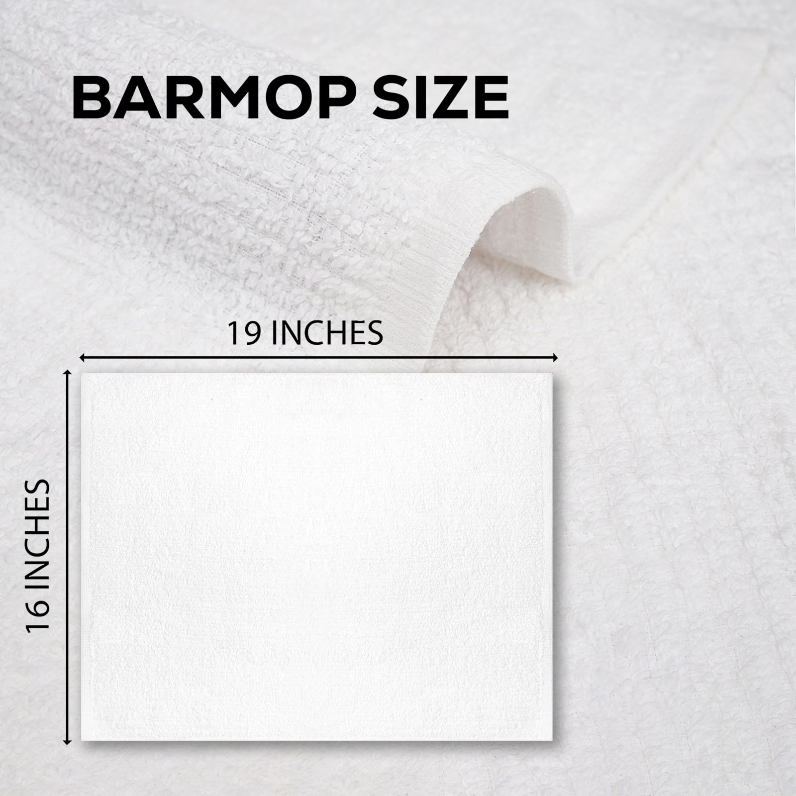 Bar Mop Kitchen Towels Pack Of 12 16″x19ย 100% Ring Spun Cotton Dish Washcloth
