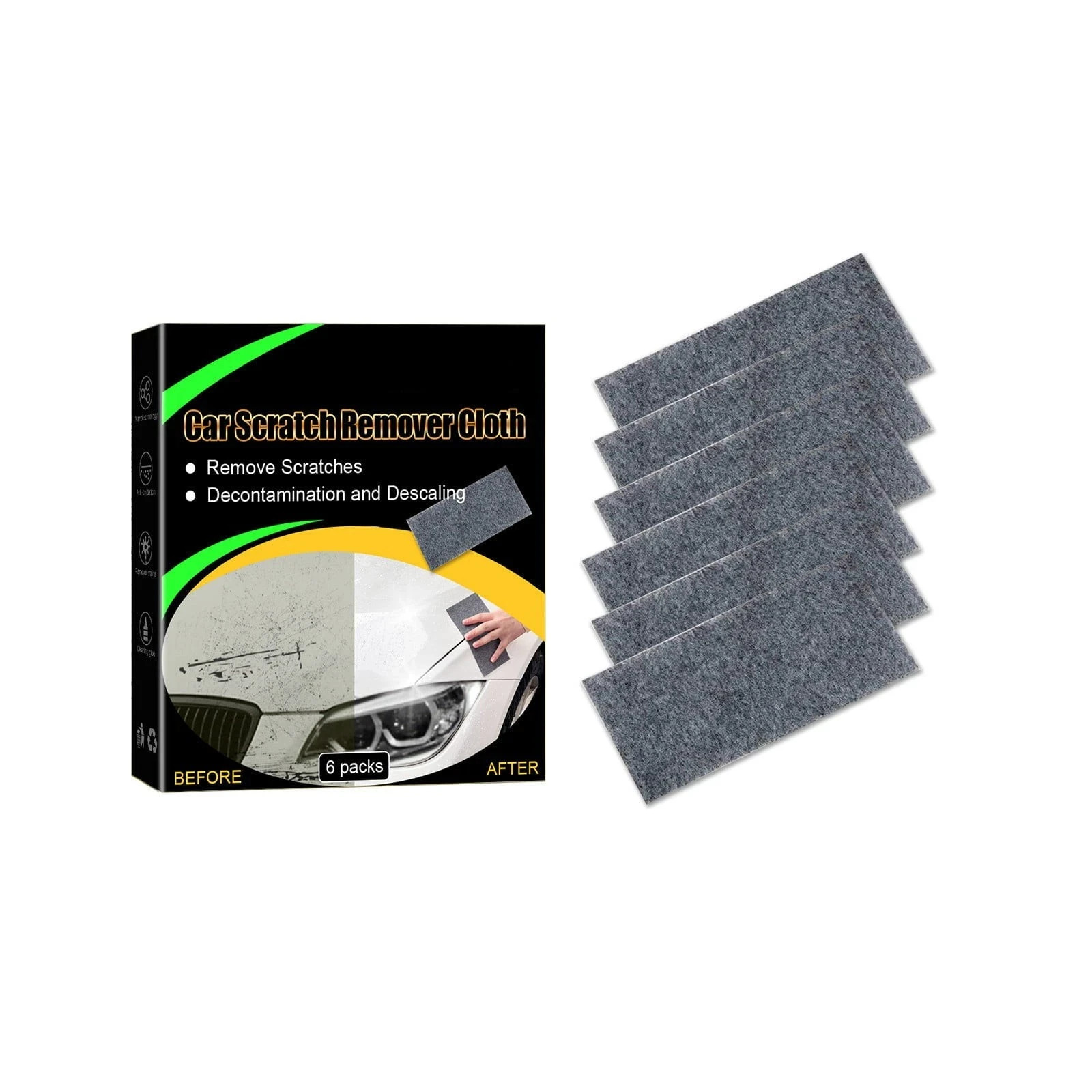 12PCS Nano Sparkle Cloth Car Scratches Remover, Nano Automotive Cleaning Towel