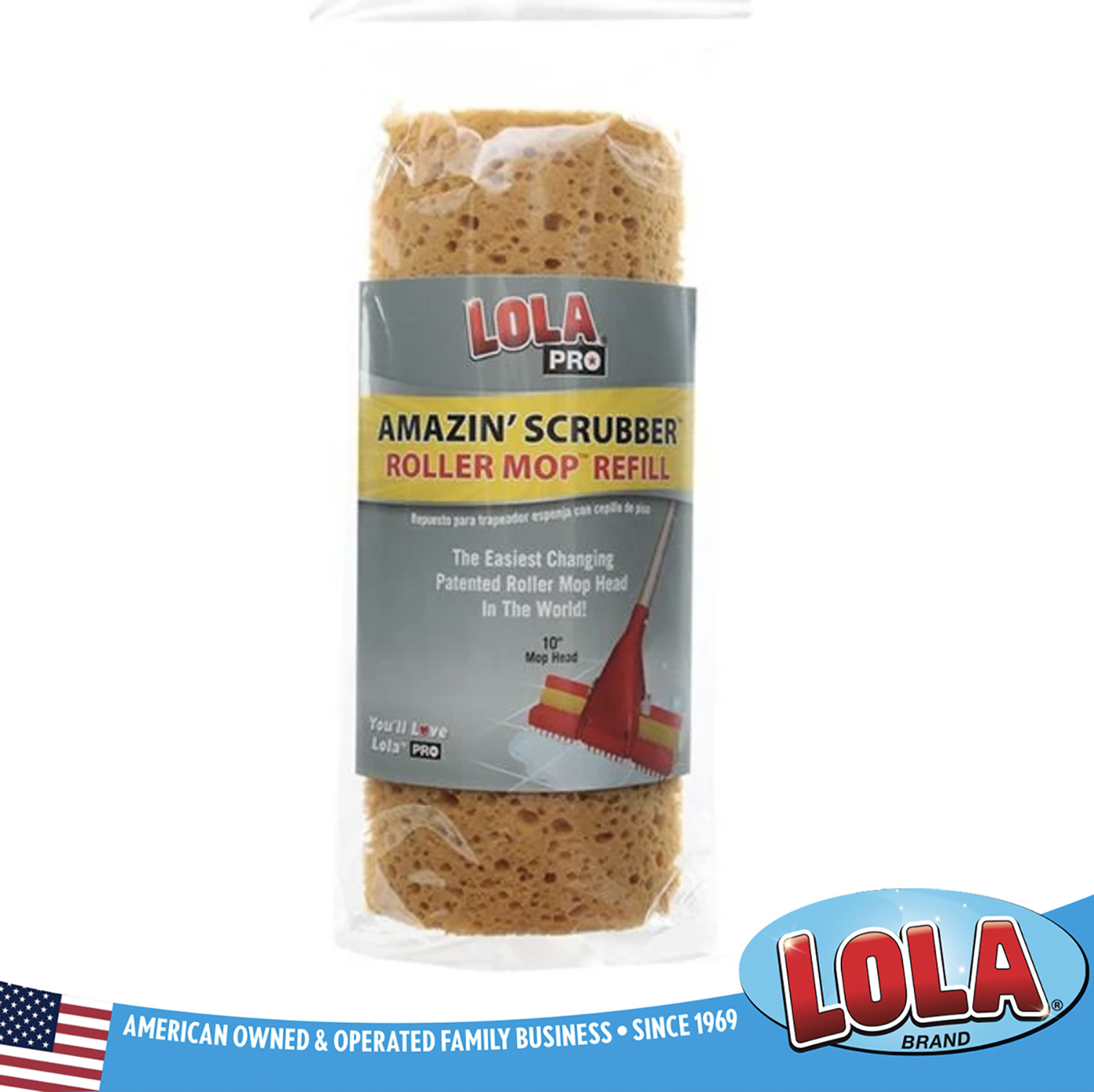 Scrubber Roller Mop Foam Refill for Floor Deck Vinyl Tile Marble Ceramic by LOLA