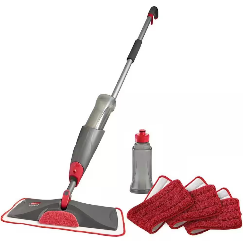 17 In. Microfiber Spray Mop Floor Cleaning Kit with 3 Microfiber Pads and 1 Refi