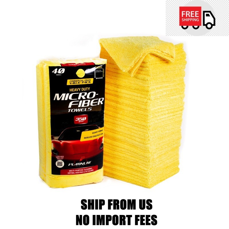 Platinum Series 40 Pack Premium Microfiber Auto and Home Detailing Towels