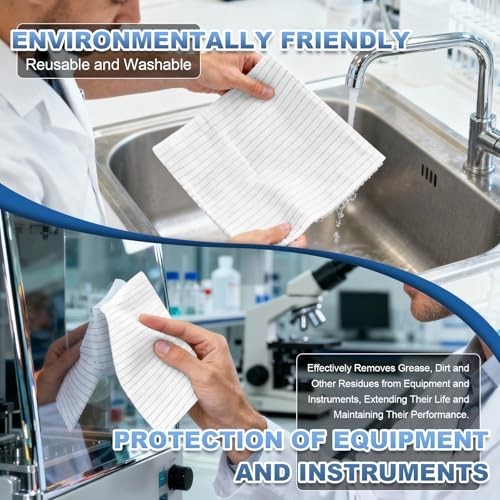 Anti-Static Microfiber Wipes 4×4 400 Pcs Lint Free Reusable Cloths