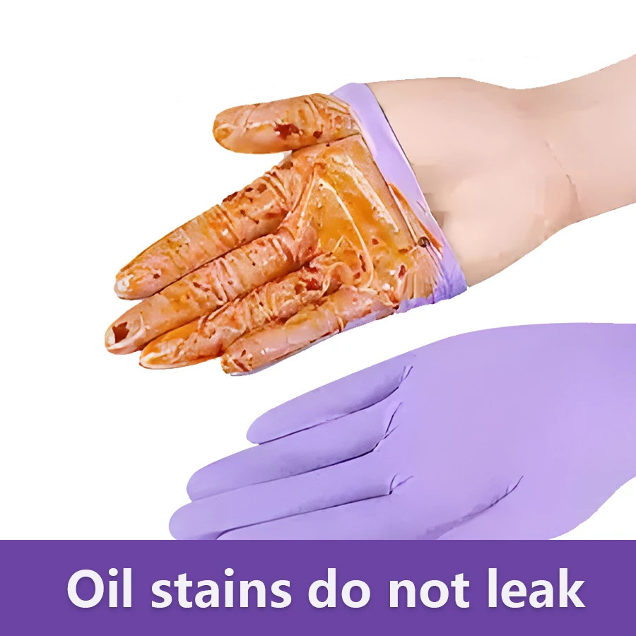 Disposable Nitrile Cleaning Gloves Latex-Free Thicken Extended Cuff Food Glove C