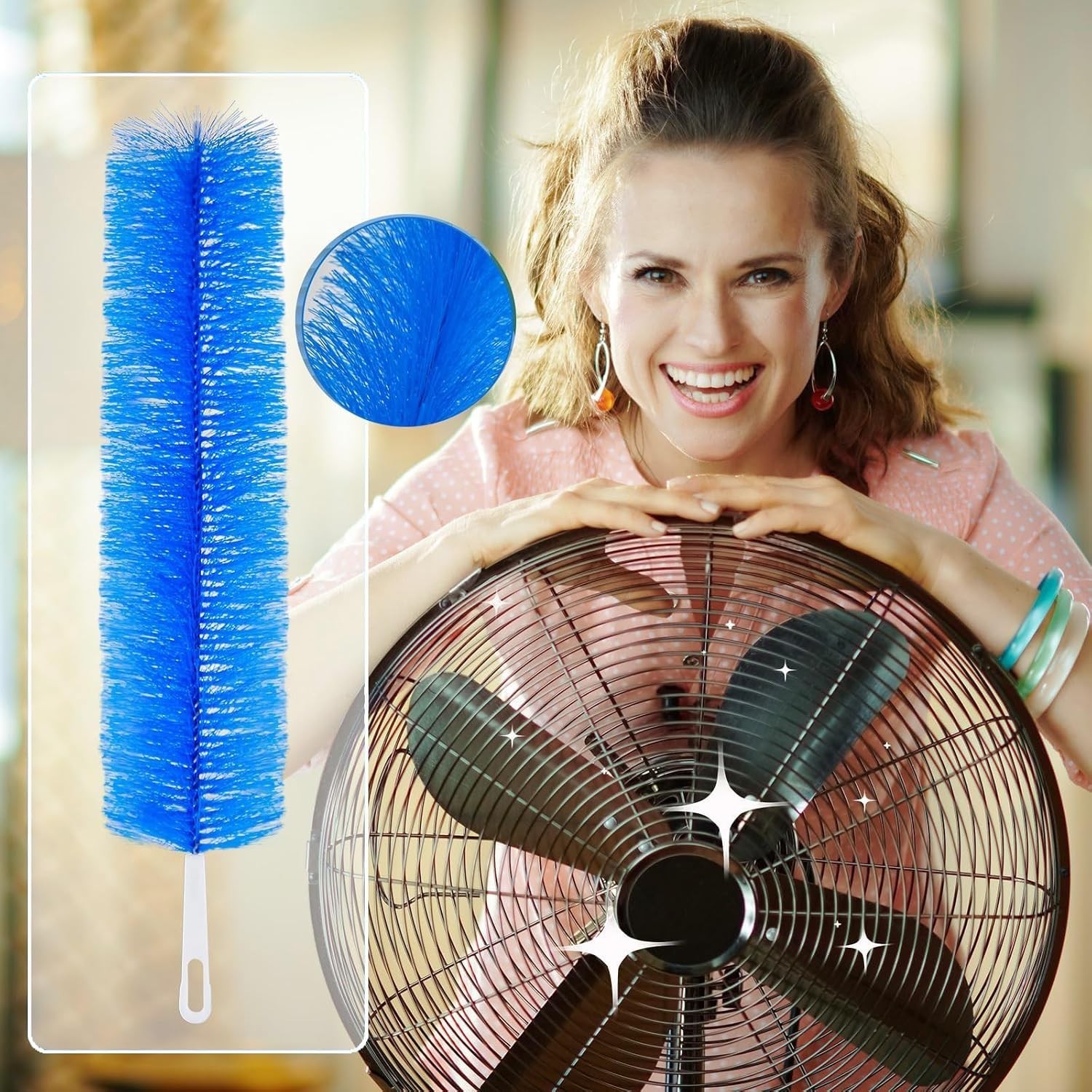 Bendable Microfiber Duster, Fan Cleaner Brush, Fan Brush Cobweb Duster Microf…