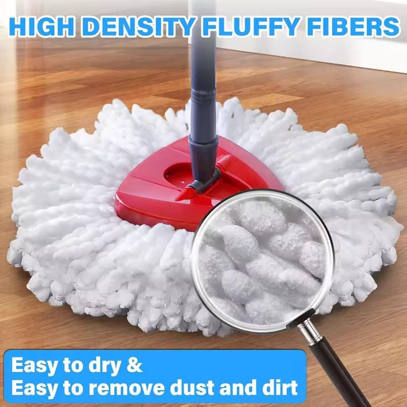 6P Replacement Microfiber Mop HEAD For O-Cedar Spin Mop Easy Clean Wring Refill